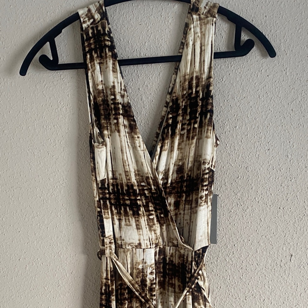 Tart Collections Brown and Cream Jumpsuit - Picture 4 of 8